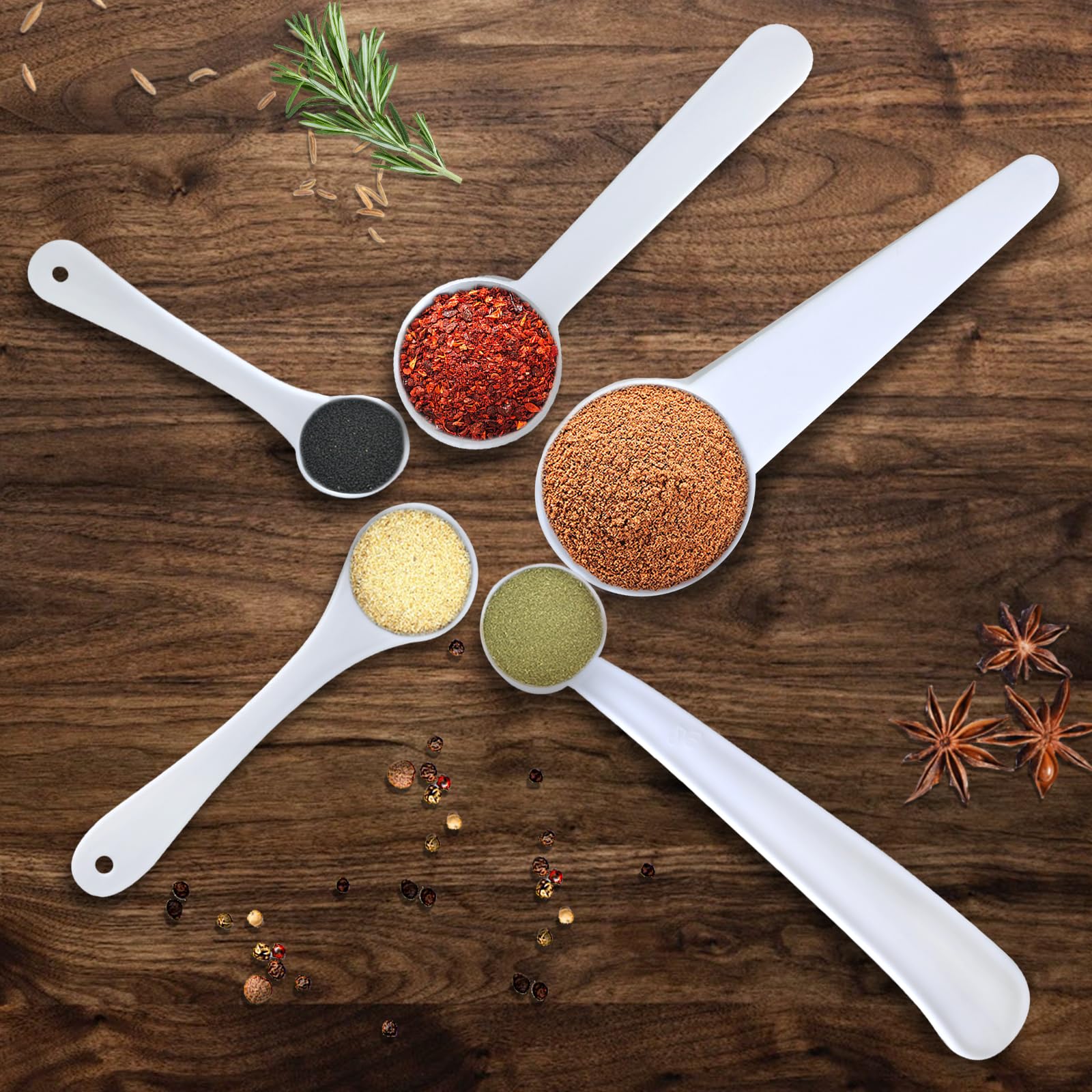 Amazon | shudyearプラスチック計量スプーン5本セット(1g、2g、3g、5g